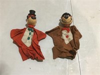 Huckleberry Hound & Yogi Bear hand puppets