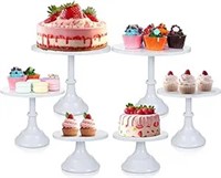 Umigy 6 Pcs White Cake Stand Sets For Dessert
