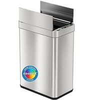 Itouchless 13 Gallon Wings-open Kitchen Trash Can