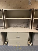 Shelves and filing cabinet combo