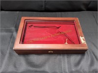 Wood Revolver Display Shadow Box w/ Key