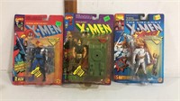 1994 X-men figure lot.  All 3 are new on card
