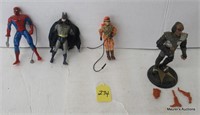Batman, Spiderman and Commander Kruge Figures
