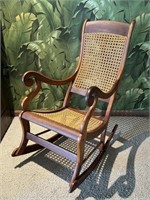 Antique Cane Seat Rocker