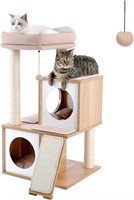 PAWZ Road Cat Tree 35 Inches Wooden Cat Tower