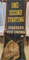 Standing Red Crown Cloth Banner,