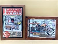 Framed Motorcycle & Car Show Signs