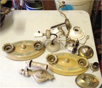 Collection of wall sconces, misc light pcs