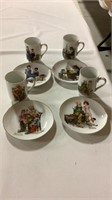 Norman Rockwell saucers/mugs