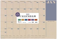 2021 Medium Desk Pad Monthly Blotter Calendar