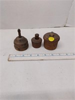 3 small  vintage butter molds