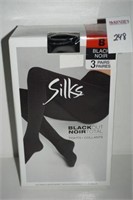3PACK SILKS BLACKOUT TIGHTS SIZE 95-140LB