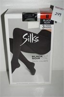 3PACK SILKS BLACKOUT TIGHTS SIZE 95-140LB