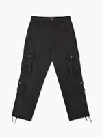 Mens Streetwear 8 Pocket Cargo Pants Black  SIZE