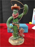 Cactus and Barbed Wire Cowboy w/Lasso 11" Tall