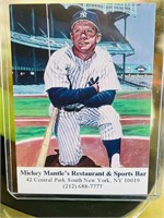 Mickey Mantle Restaurant & Sports Business Card