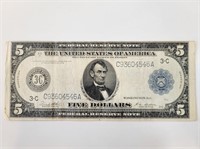 1914 $5 Reserve Note FR-855