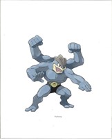 Pokeman "MACHAMP" 8 x 10" Giclee - Ready to Fra