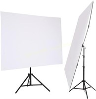 GSKAIWEN 5x6.5ft White Screen with Stand