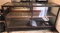 ANTIQUE WOOD & GLASS DISPLAY CASE