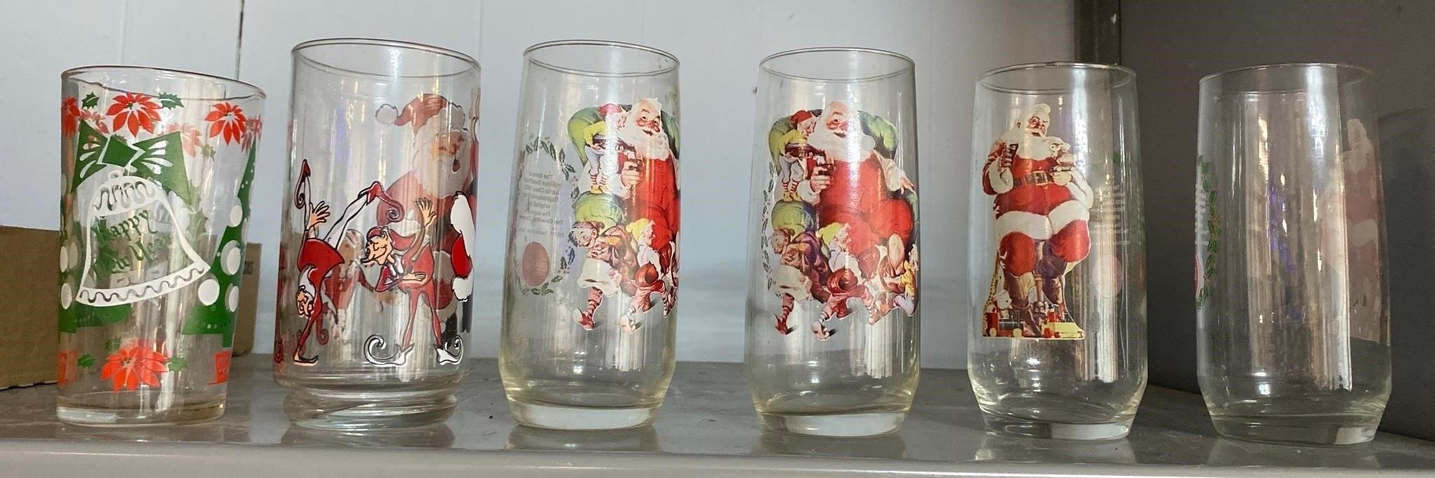 Vintage Christmas Glasses