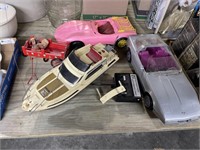 Barbie Cars, RC Boat, Wagon
