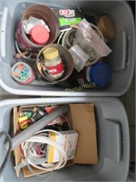 Two Totes of Garage/shop Supplies