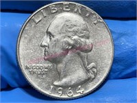 1964-D Washington Quarter (90% silver)