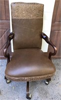 Leather Executive Desk Chair Cowboy Western