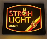 Stroh light beer sign