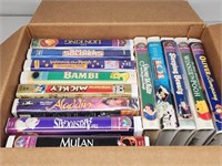 Box of Disney VHS Tapes