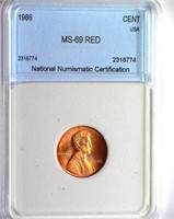 1986 Cent NNC MS-69 RD
