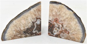 Natural Geode Bookends