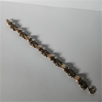 Antique Gold Filled Bracelet w/ "Leaf" Deco. Links