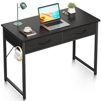 ODK 40 Inch Small Desk with Fabric Drawers- for