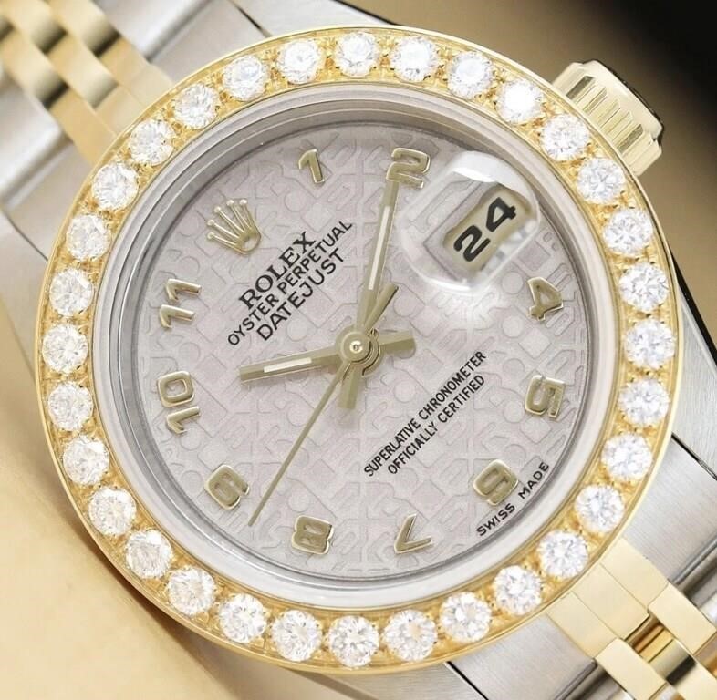 Rolex Ladies Datejust Diamond Watch 1.10 Cts