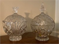 Pair of Crystal Candy Dishes