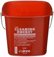 Winco PPL-3R Cleaning Bucket, 3-Quart, Red