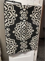 Maples Oversized Black & Ivory Accent Rug 35x46