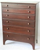 CA 1800 AMERICAN 3 DRAWER PINE BLANKET CHEST,