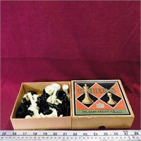 Chad Valley Co. Chess Game Pieces & Box