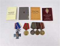 Collection of Russian Medals and Booklets