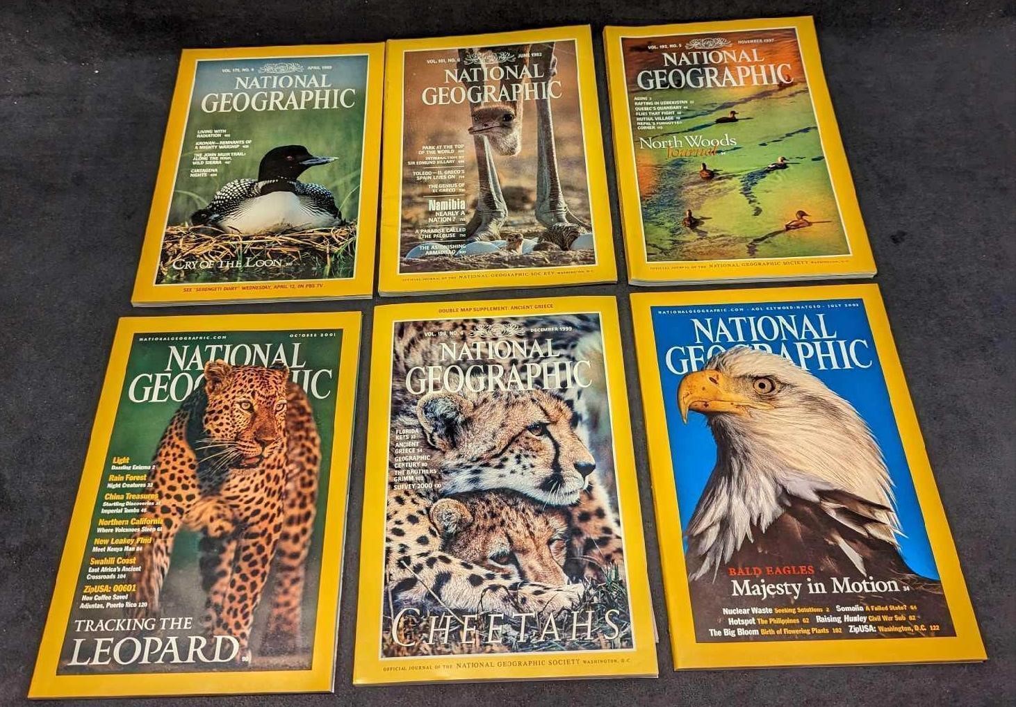 6 1980s 1990s 2000s National Geographic Magazines