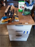 4 drawer cabinet & gardening  fertilizer, cardboar