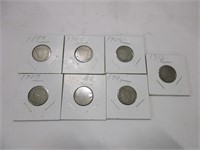 7 liberty head v-back Nickels 1899 to 1912