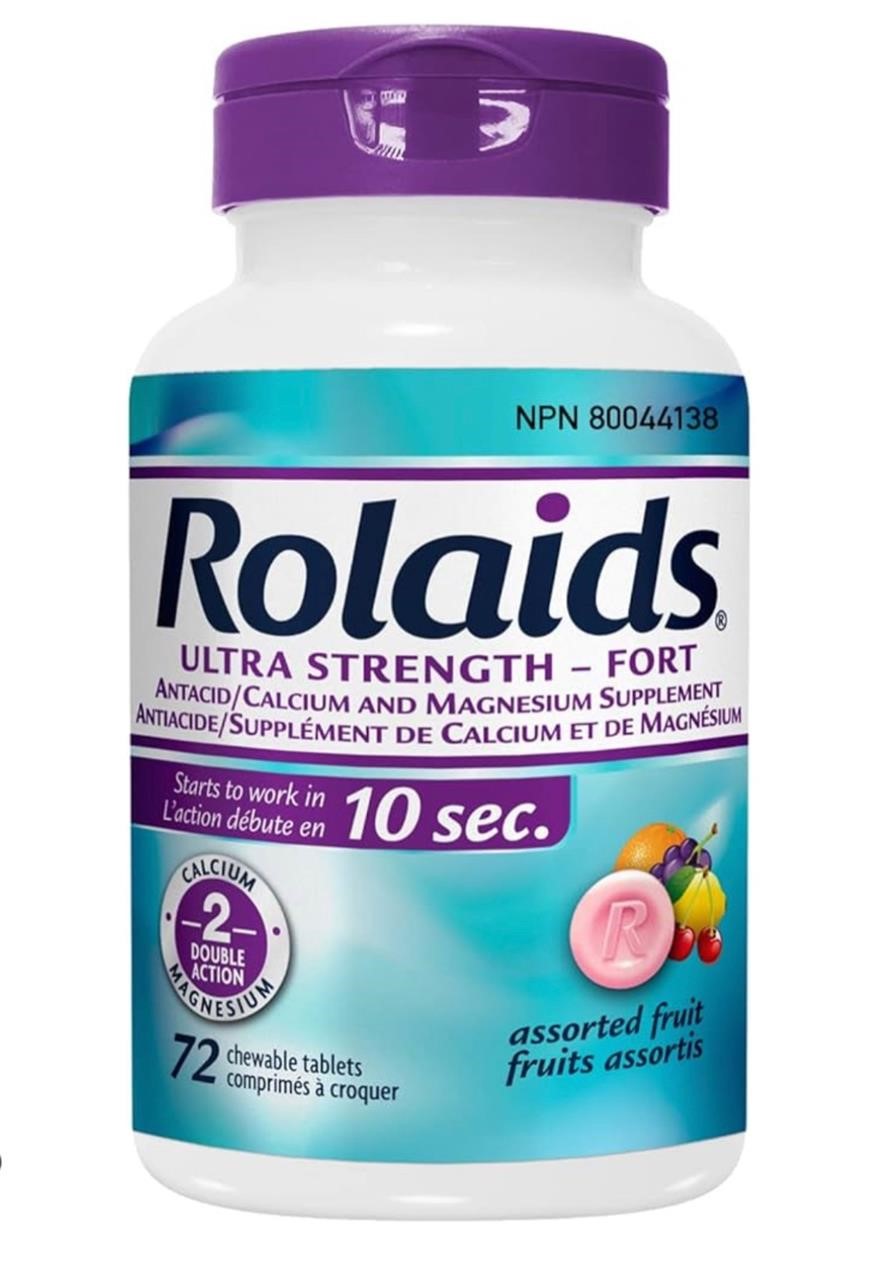 Rolaids Ultra Strength Antacid, Fruit Flavoured