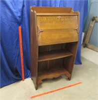 antique oak petite secretary desk - slant front