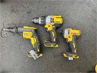 Lot of DEWALT 20v tools impact drill