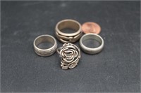 Celtic Rose Sterling Silver Rings 25g