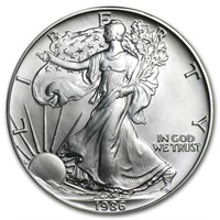 1986 1 Oz American Silver Eagle Bu